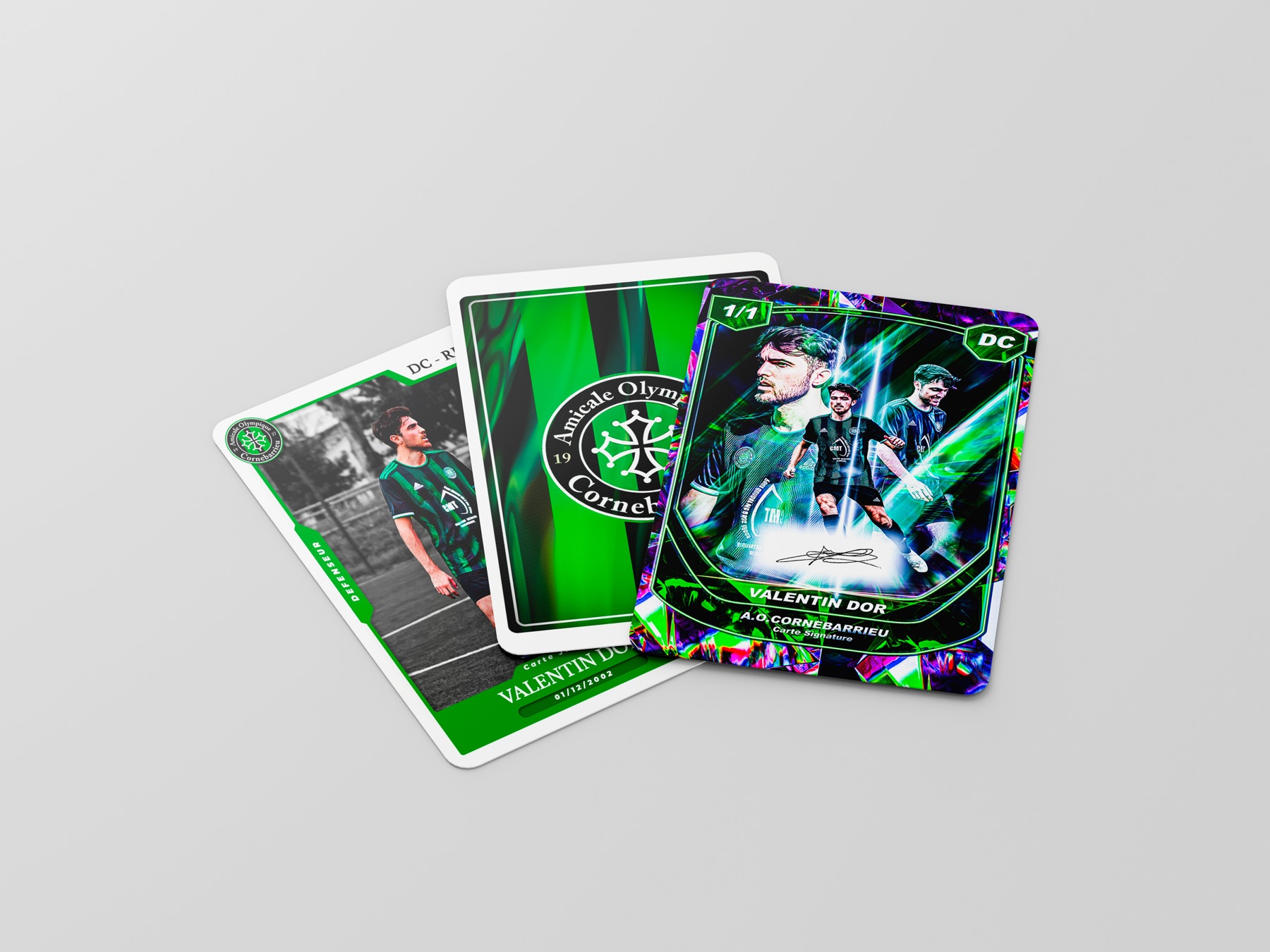 Cartes à collectionner AOC Cornebarrieu créées par FastBreak